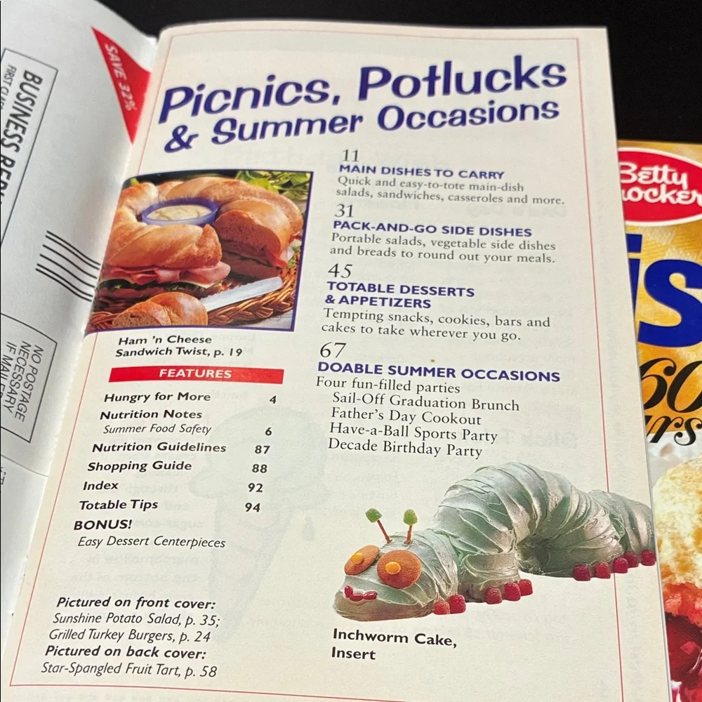 Vintage set of four magazine cookbooks
